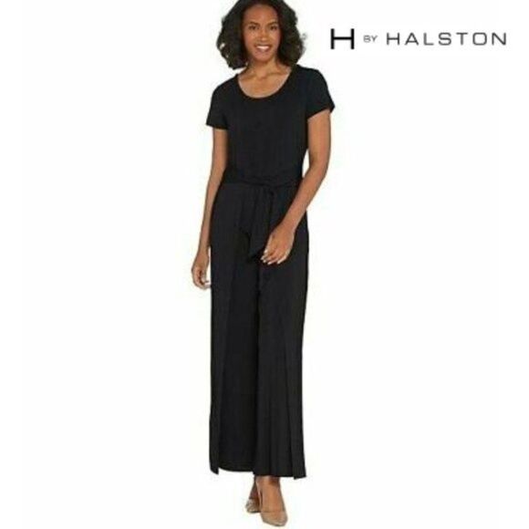 H by Halston Pants - Jumpsuit Size 1X H by Halston Jet Set Jersey Black Like New